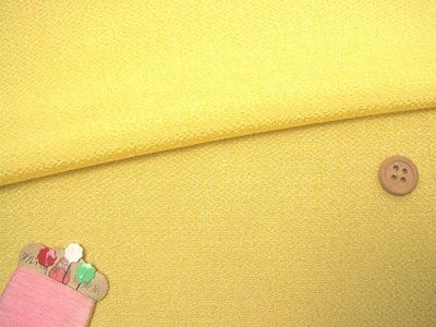 無地ちりめん生地(れもん) 10cm単位 切り売り