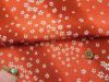 ちりめん生地・さやがたに白桜（朱赤）