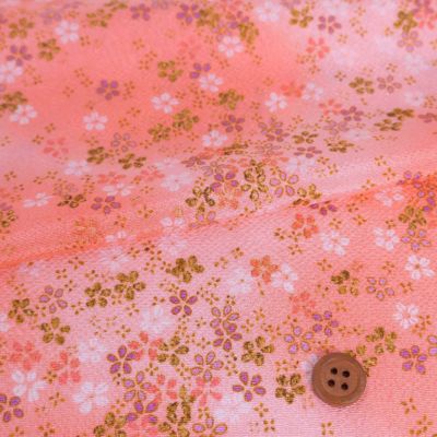 ちりめん生地・桜吹雪(ピンク) 10cm単位 切り売り