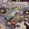 一越ちりめん・しぼりに花のし小槌文様（黒）