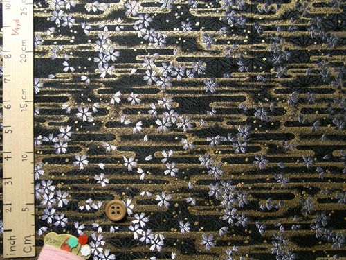 金らん・霞桜と隠れ麻の葉(黒)