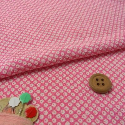ポリちりめん生地・疋田しぼり柄(ピンク) 10cm単位 切り売り