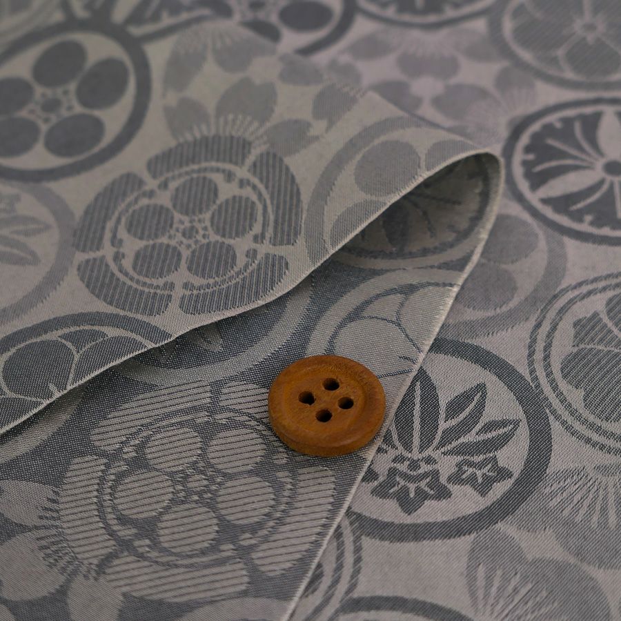 ジャカード家紋尽くし（銀）