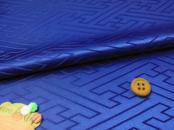 ジャカード生地・立体さやがた（青）