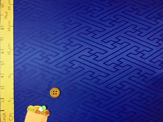ジャカード生地・立体さやがた（青）