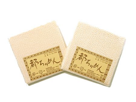 ちりめんカットクロス・無地（アイボリー）23×33cm