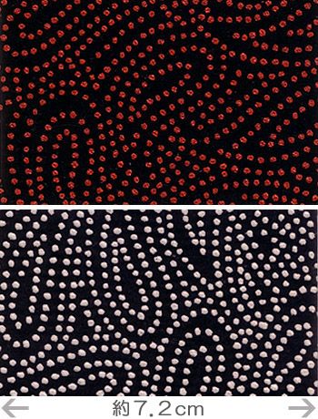  印伝調生地・流線（92×50cm）白 