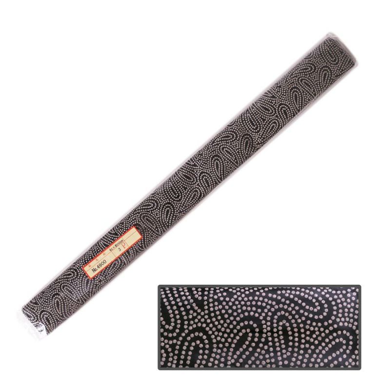  印伝調生地・流線（92×50cm）白 