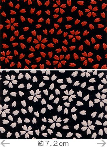 印伝調生地・桜（92×50cm）赤
