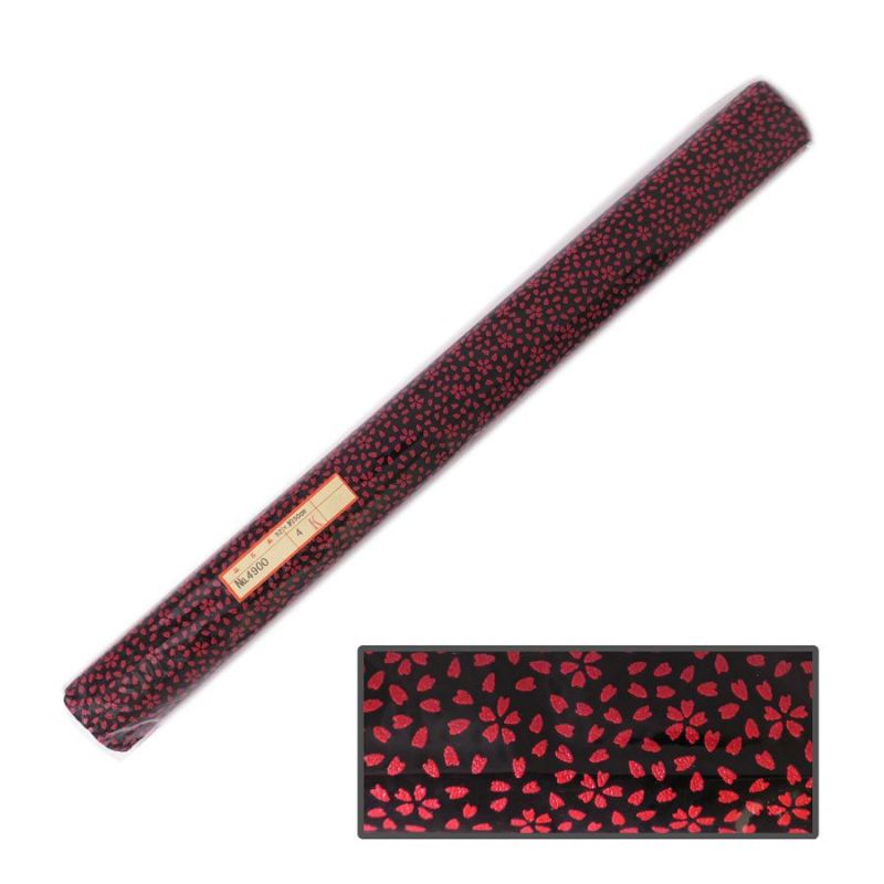 印伝調生地・桜（92×50cm）赤