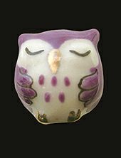 陶ふくろう・紫