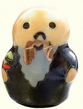 陶七福神・布袋 |生地 和柄/和布/ちりめん手芸通販布がたり