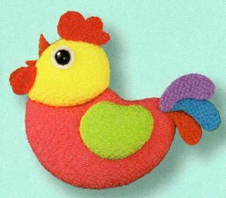 ちりめん細工パーツ（完成品）・虹色なな子