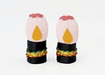 ちりめんつるし飾りパーツ（完成品）・ぼんぼり ペア |生地 和柄/和布