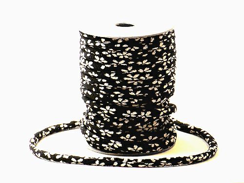 ちりめん丸ひも・小紋調柄・３ミリ（実寸約4ミリ）　舞桜