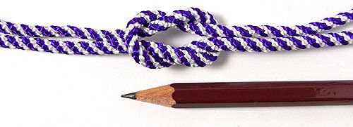 江戸打ちひも・中太（紫白）