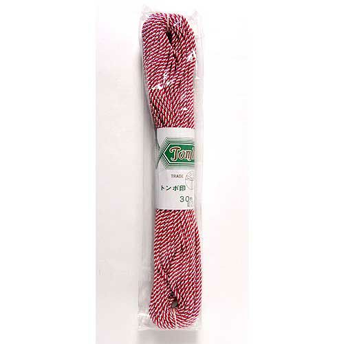 江戸打ちひも・細（紅白）：30mかせ