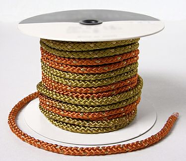 金入り二色ひも（柿色/うぐいす）