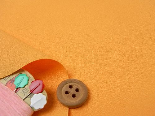 無地ウーリーアムンゼン生地(だいだい) 10cm単位 切り売り |生地