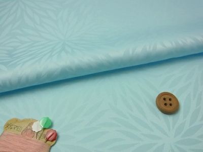 ポリエステルりんず・菊柄(水色) 10cm単位 切り売り