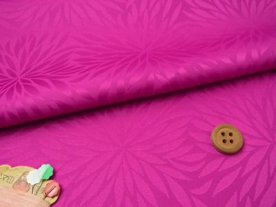 ポリエステルりんず・菊柄 (赤紫) 10cm単位 切り売り
