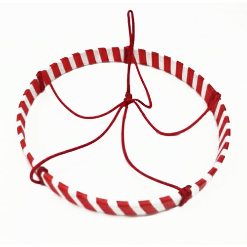 つるし紐付き 紅白リング（つるしびな用）15cm