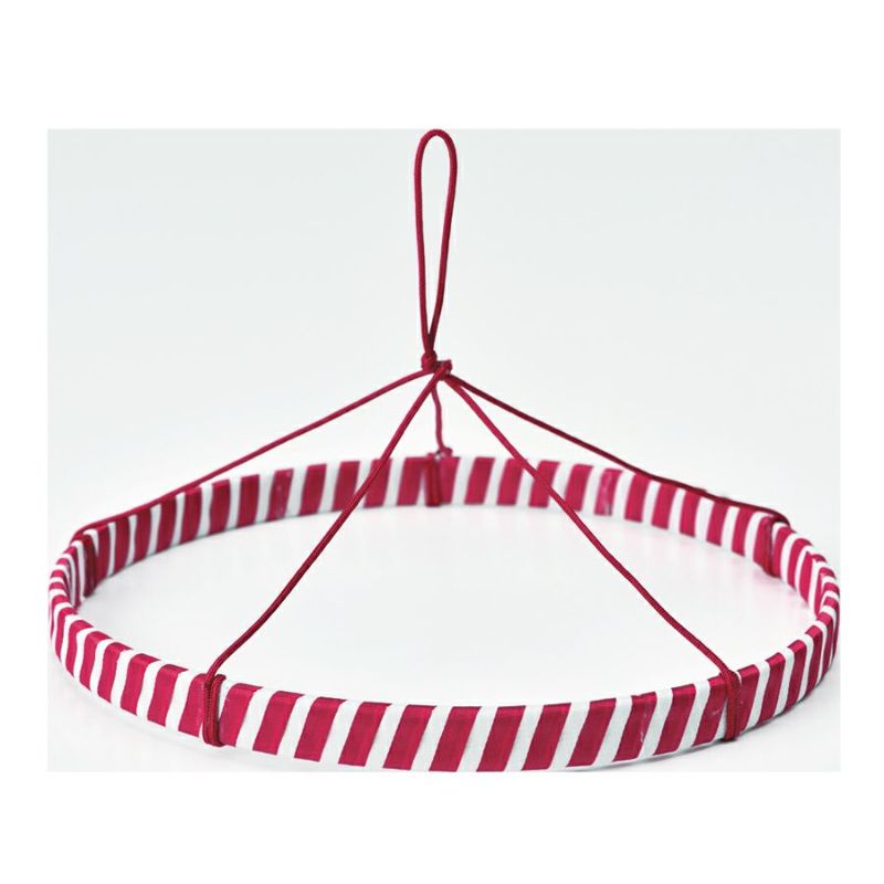 つるし紐付き 紅白リング（つるしびな用）25cm