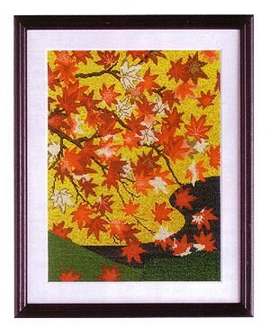 クロスステッチキット・吉野龍田図屏風より