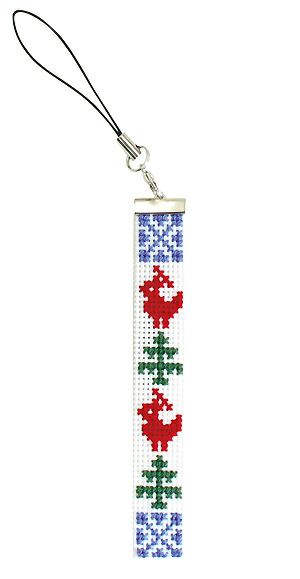 クロスステッチししゅうキット・ストラップ（ロングタイプ）トリとツリー