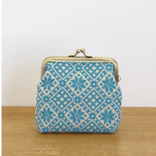 こぎんキット・がま口ポーチ角型（ベージュ）