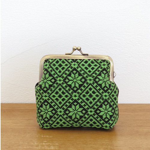 こぎんキット・がま口ポーチ角型（黒）