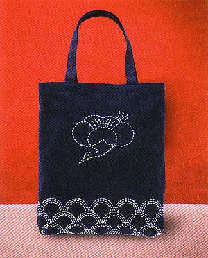 刺し子キット・バッグ（紺）