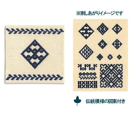こぎん　かんたんスターターキット・コースター（紺）