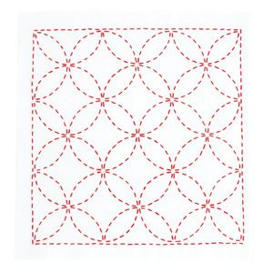 刺し子キット・みんなできちゃう らくらく刺し子花ふきん（七宝つなぎ）