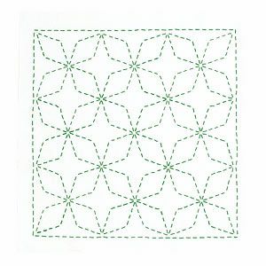 刺し子キット・みんなできちゃう らくらく刺し子花ふきん（角七宝）