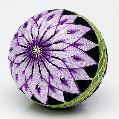 つまみ細工キット・花てまり（紫） |生地 和柄/和布/ちりめん手芸通販 