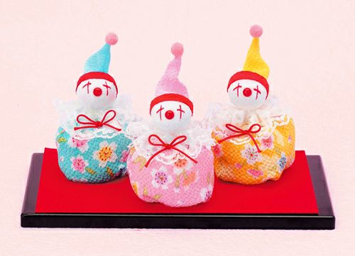 京ちりめんキット・ピエロのお手玉（パステル）