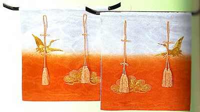 几帳/きちょう(鶴柄ししゅう)