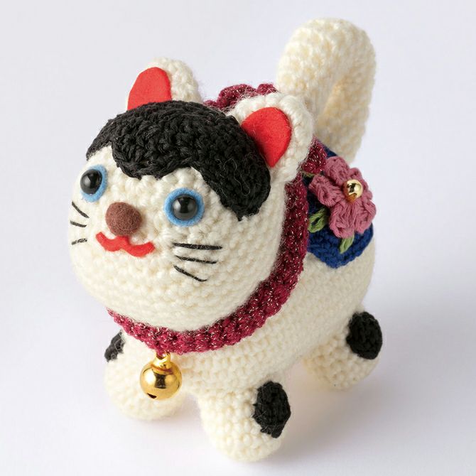 干支編みぐるみキット・張り子の犬 |生地 和柄/和布/ちりめん手芸通販