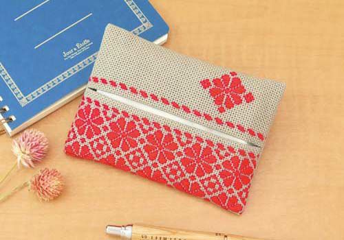 こぎんキット・ティッシュケース（グレー）