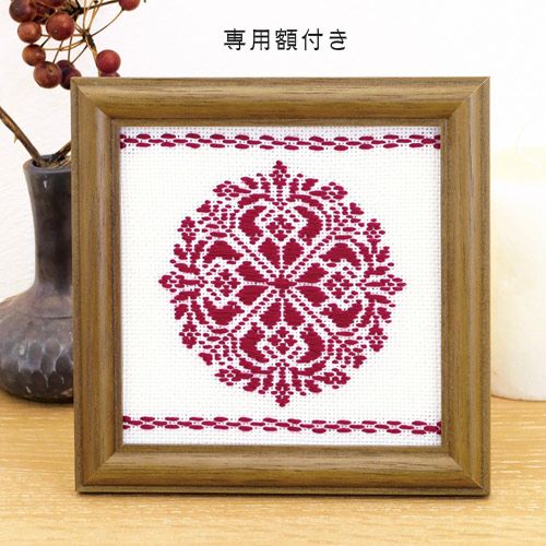 キット・こぎん刺しフレーム 額付き（白）