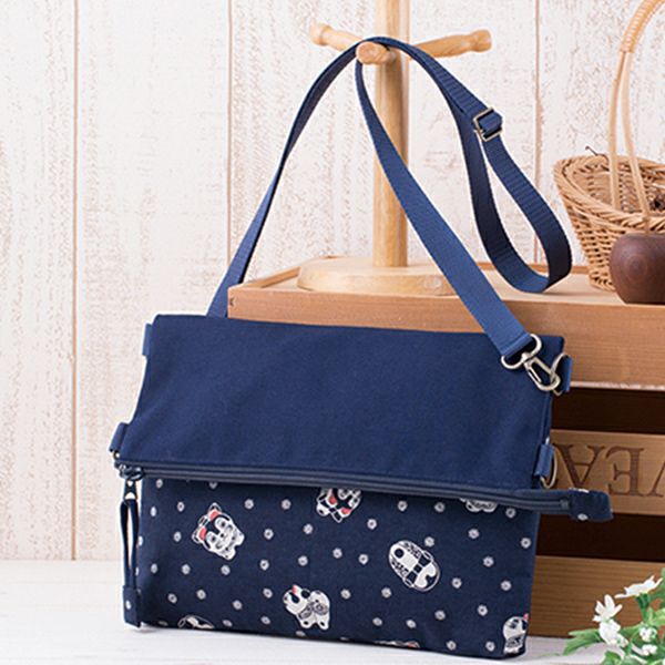 手作りキット・和柄のサコッシュ 張り子犬