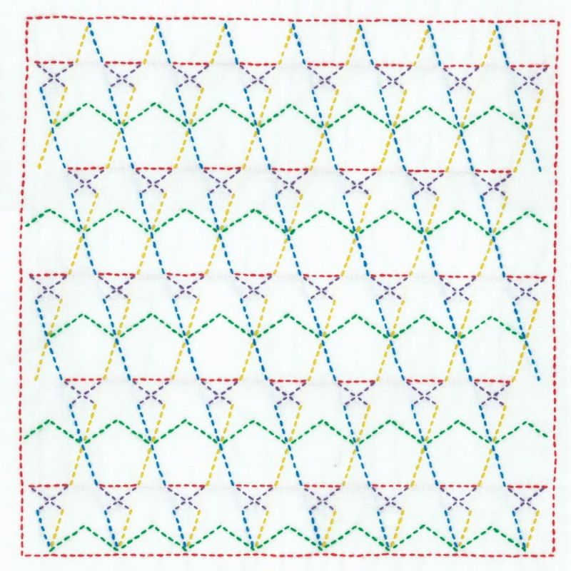 刺し子キット 花ふきん 星