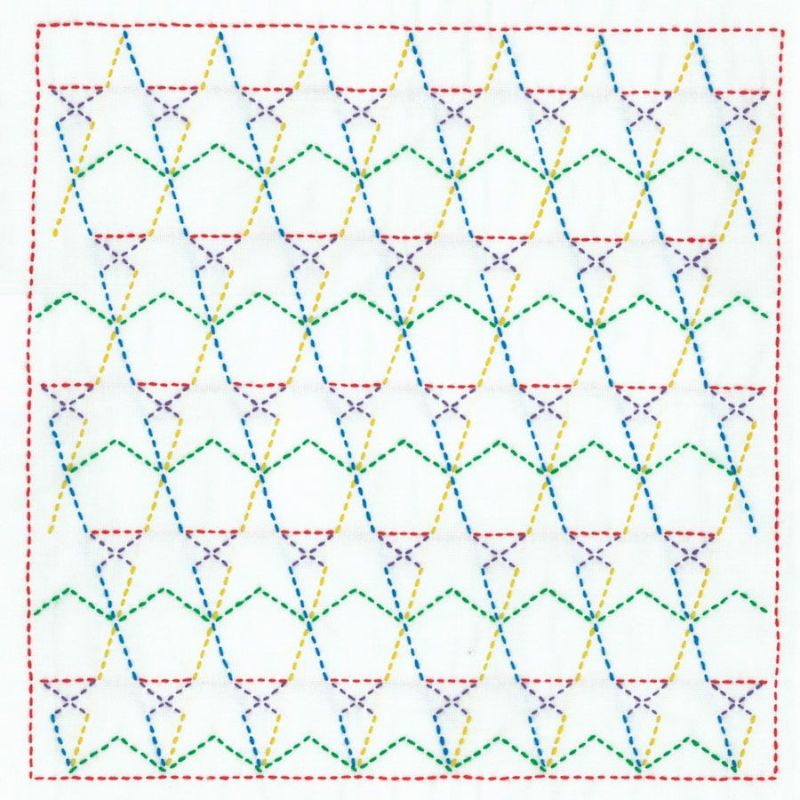 刺し子キット 花ふきん 星