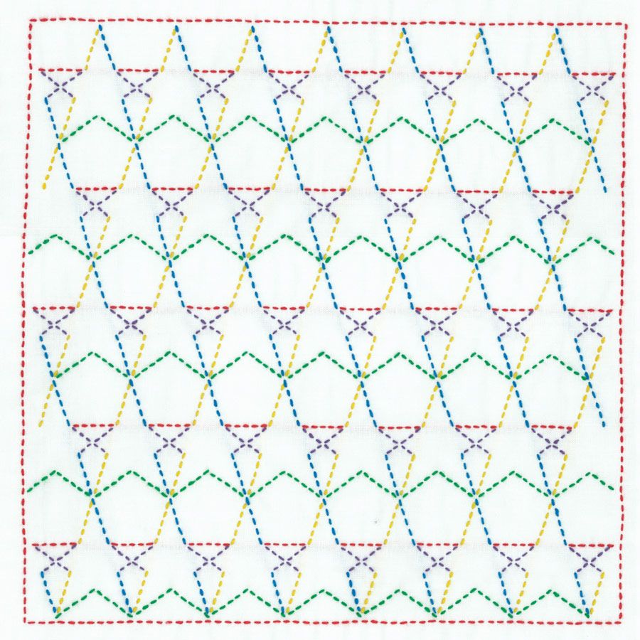 刺し子キット 花ふきん 星