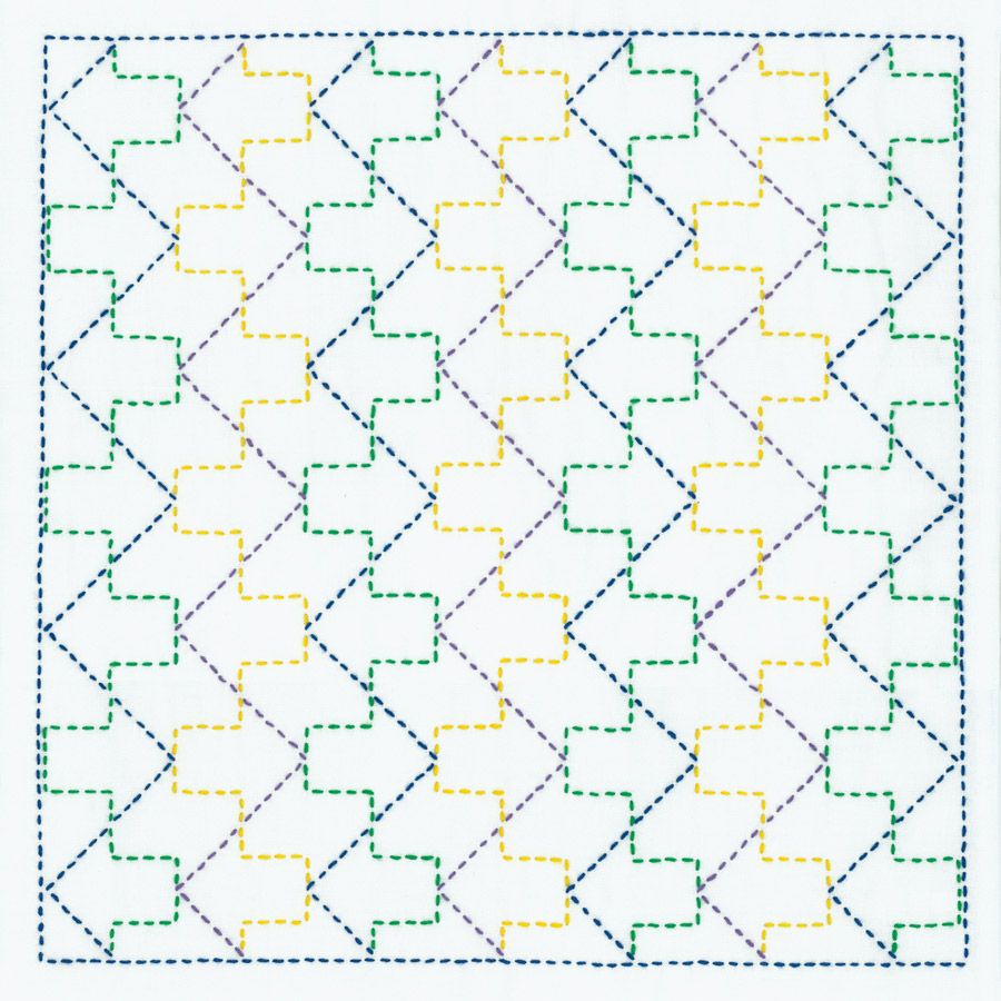 刺し子キット 花ふきん 矢印