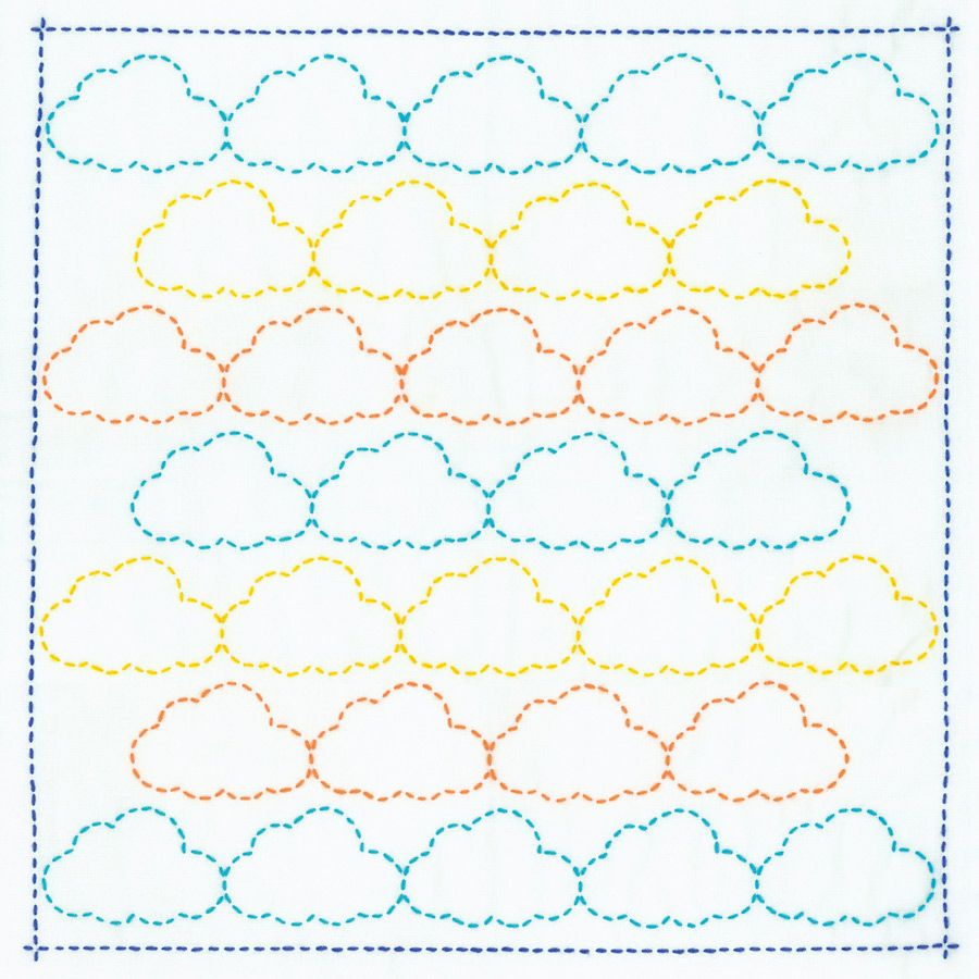 刺し子キット 花ふきん くも