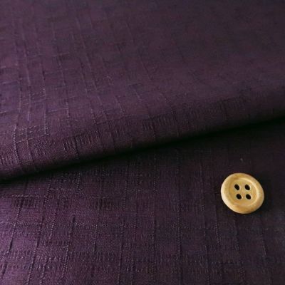 コットン生地・無地サザンクロス(深紫) 10cm単位 切り売り |生地