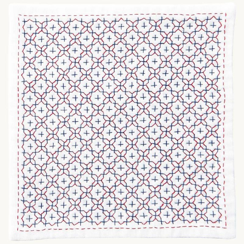 刺し子キット ハンカチiine/イーネ 十字花刺し