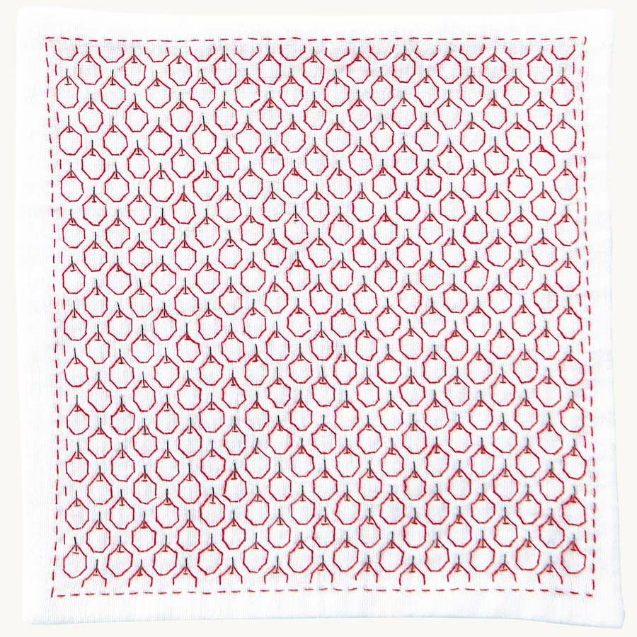 刺し子キット ハンカチiine/イーネ りんご